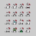 christmas panda emoticon expression bundle