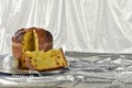 PANETTONE DI NATALE con sfondo argento