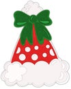 christmas hat paper cut illustration Royalty Free Stock Photo