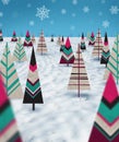 Christmas paper trees Royalty Free Stock Photo