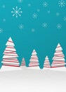 Christmas paper trees Royalty Free Stock Photo