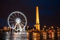 Christmas in Paris, France. Place de la Concorde Royalty Free Stock Photo