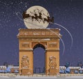 Christmas in Paris, New Year. Vector.