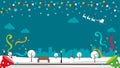 Christmas park scenary vector banner illustration winter season / no text