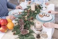 Beautiful Christmas dessert table