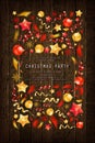 Christmas party or dinner invitation Royalty Free Stock Photo