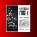 Christmas Party Flyer Template Royalty Free Stock Photo