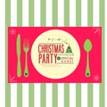 Christmas Dinner party Invitation card design