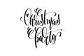 Christmas party hand lettering event invitation inscription