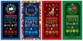 Christmas party Invitation Card sets Royalty Free Stock Photo