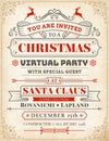 Christmas Virtual Party Invitation Template