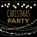 Christmas party invitation template. Royalty Free Stock Photo
