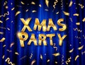 Christmas party invitation template poster Royalty Free Stock Photo