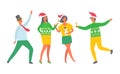 Christmas Party People, New Years Eve Celebration Royalty Free Stock Photo