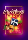 Christmas Party Poster Design Template Royalty Free Stock Photo