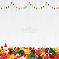 Christmas party poster modern white clean design gift style with space for your text