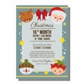 Christmas party poster template flat style avatar head