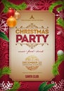 Christmas Party Poster Royalty Free Stock Photo