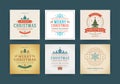 Christmas party web banners for social media mobile apps. Royalty Free Stock Photo