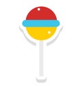 Lollipop Colored Vector Icon that can be easily modified or edit Royalty Free Stock Photo