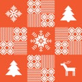 Christmas patchwork background