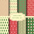 Christmas patten set, vintage and retro style Royalty Free Stock Photo