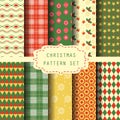 Christmas patten set, vintage and retro style Royalty Free Stock Photo