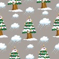 Merry Christmas vector pattern