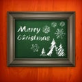Christmas pattern in frame