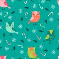 Christmas pattern funny owls