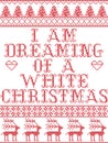 Christmas pattern I am dreaming of a white Christmas carol seamless pattern inspired by Nordic culture festive winter