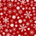 Christmas pattern made of snowflakes and dots, vector winter Royalty Free Stock Photo