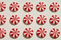 Christmas-A pattern of red and white peppermint candies are perfect for the holidays Royalty Free Stock Photo
