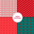 Christmas pattern set. Vector illustration Royalty Free Stock Photo