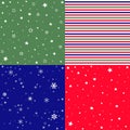 Christmas pattern set and vector illustration Royalty Free Stock Photo