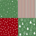 Christmas pattern set and vector illustration Royalty Free Stock Photo