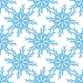 Christmas pattern. Snowflake seamless background Royalty Free Stock Photo