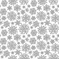 Christmas pattern from snowflakes for a card Royalty Free Stock Photo