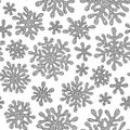 Christmas pattern from snowflakes for a card Royalty Free Stock Photo