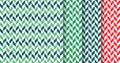 Christmas pattern. Xmas background. Seamless herring bone prints. Set New year red green textures Royalty Free Stock Photo