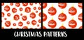 Christmas patterns. Seamless. Christmas balls. Christmas-tree decorations Figure for New Year`s Eve. gift wrapping paper