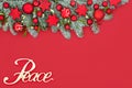 Christmas Peace on Earth Background Border