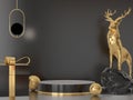 christmas pedestal podium concept. scene with christmas object