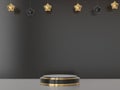 christmas pedestal podium concept. scene with christmas object