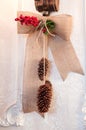 Christmas pendant cones Royalty Free Stock Photo