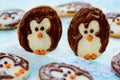 Christmas penguin cookies sweet treats for kid Royalty Free Stock Photo