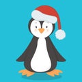 christmas penguin santa hat 10 Royalty Free Stock Photo