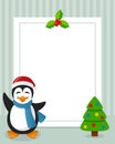 Christmas Penguin Vertical Photo Frame