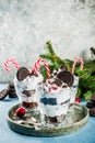 Christmas peppermint chocolate trifle