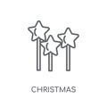 christmas Peppermint linear icon. Modern outline christmas Peppe